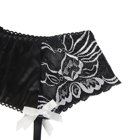 Loveangels 3 Piece Open Bust Bra And Garter Panty Set - Loveangels