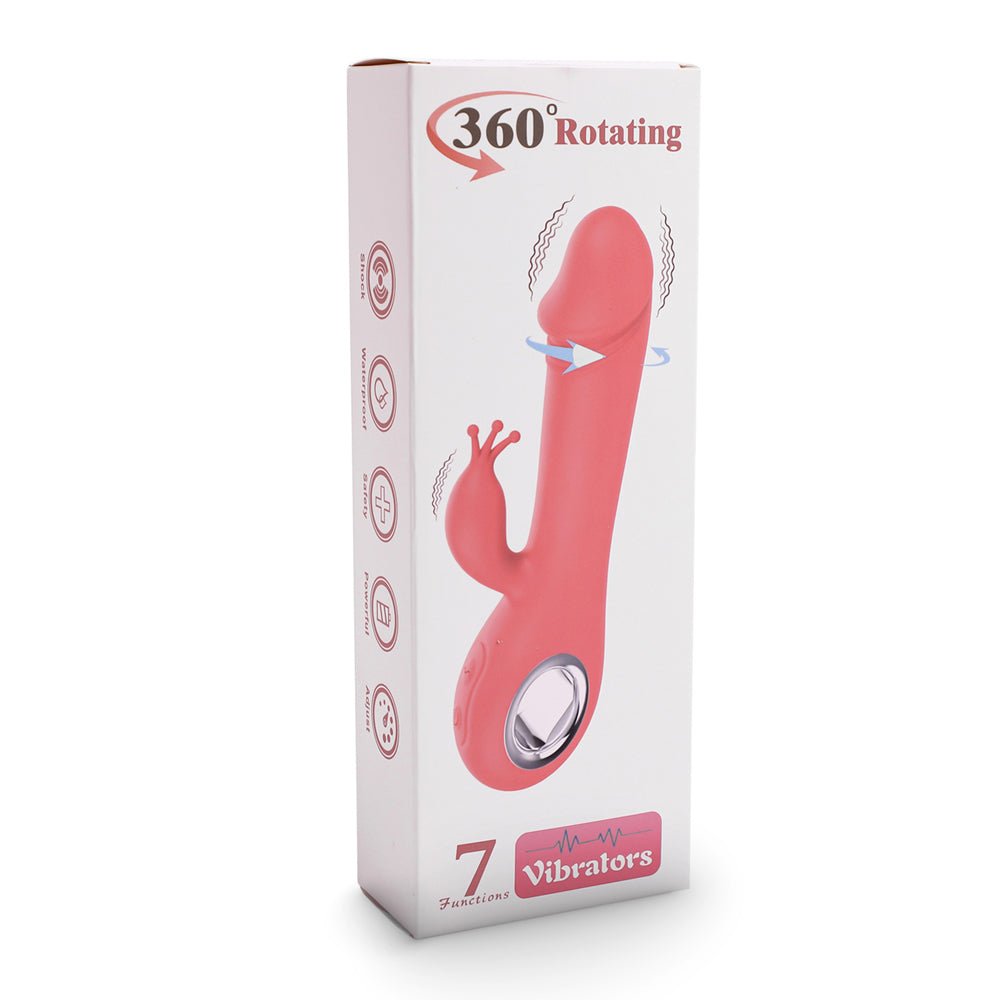 Loveangels 7 Function Vibrators 260 Rotating Coral Rabbit - Loveangels