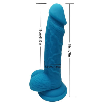 Loveangels 7.09" Blue Silicone Dildo - Loveangels