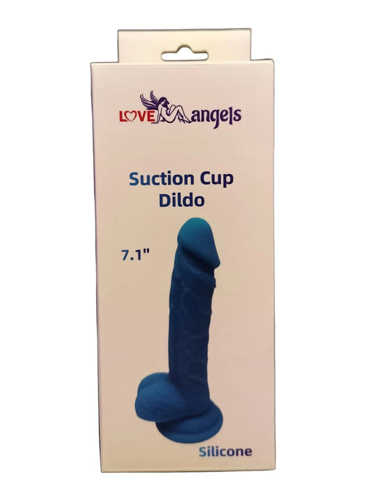 Loveangels 7.09" Blue Silicone Dildo - Loveangels