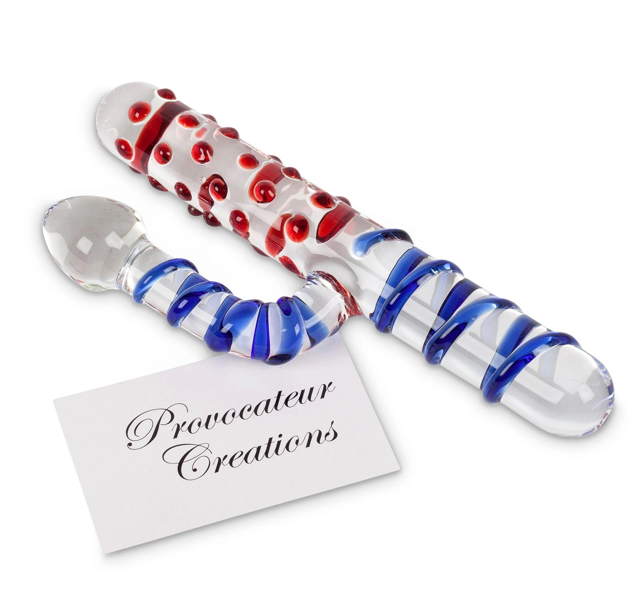 Loveangels 7.4 Inch Tempered Glass Rabbit Double Dildo - Loveangels