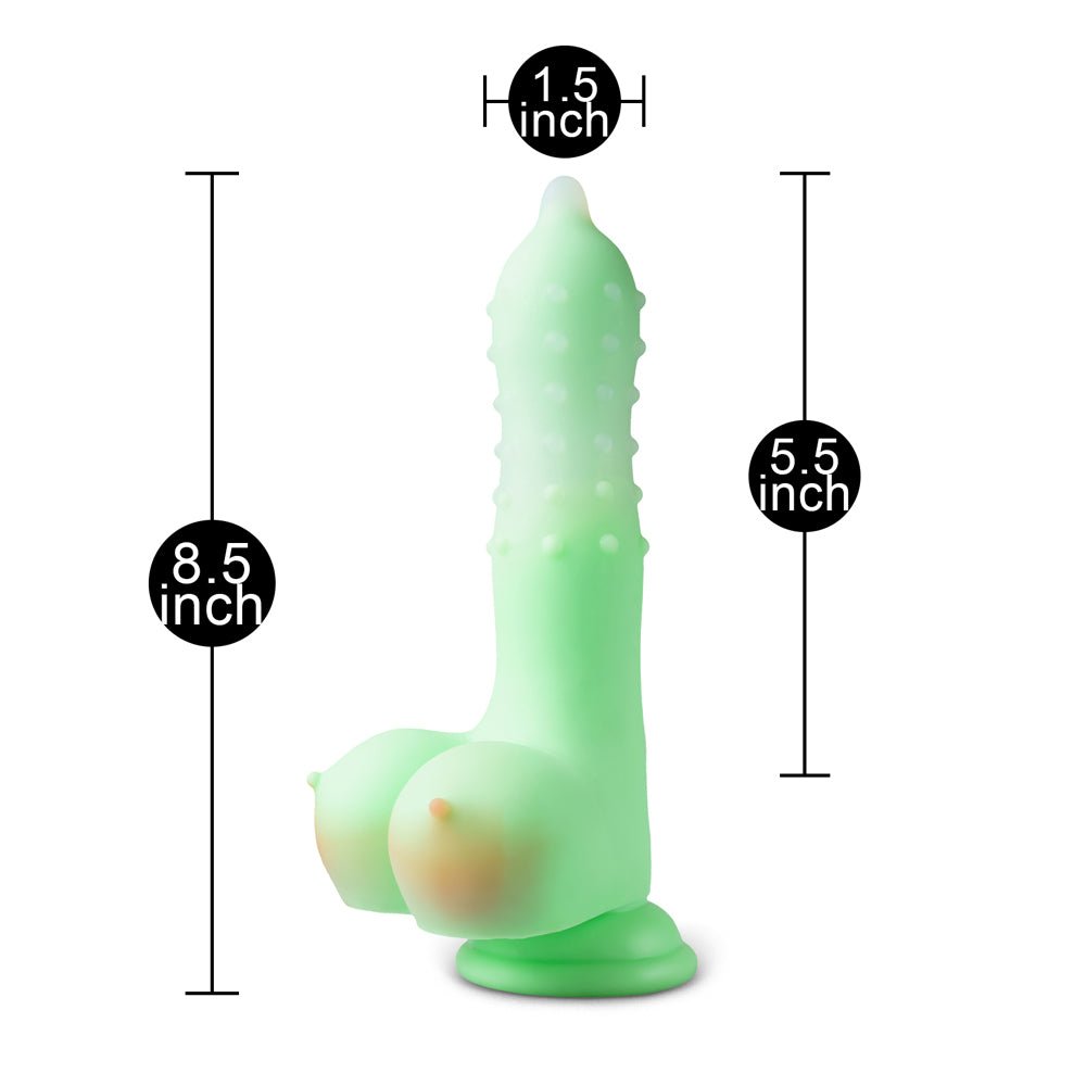 Loveangels 8.51 Inch Nubby Green Alien Dildo - Loveangels