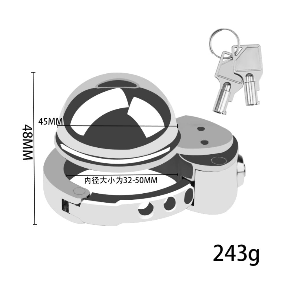 Loveangels Adamos Steel Chastity Cage - Loveangels