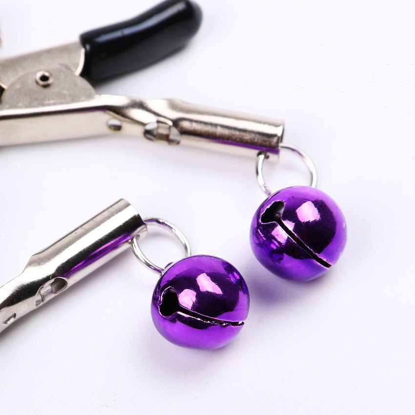 Loveangels Adjustable Nipple Clamps with Purple Bell - Loveangels