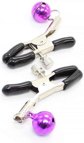 Loveangels Adjustable Nipple Clamps with Purple Bell - Loveangels