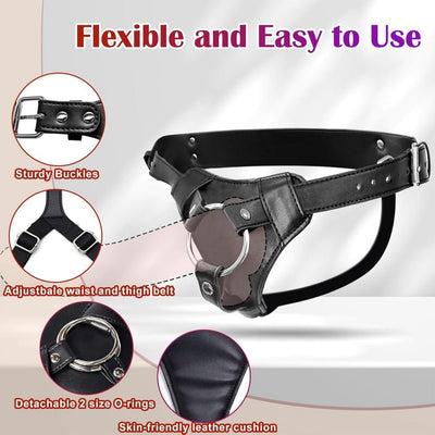 Loveangels Adjustable Strap On Dildo Harness With 3 Rings - Loveangels