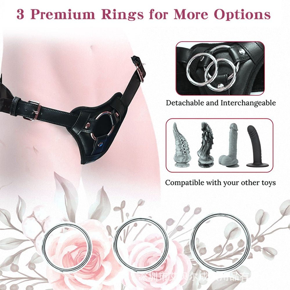 Loveangels Adjustable Strap On Dildo Harness With 3 Rings - Loveangels
