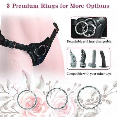 Loveangels Adjustable Strap On Dildo Harness With 3 Rings - Loveangels