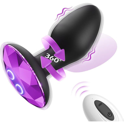 Loveangels Alex Remote Control Rotating Butt Plug With Gem Base - Loveangels