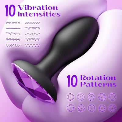 Loveangels Alex Remote Control Rotating Butt Plug With Gem Base - Loveangels