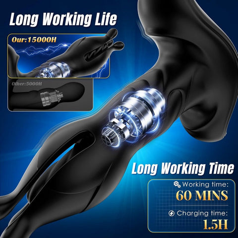 Loveangels App And Remote Control Thrusting Tulip Anal Plug With Flapping And Tension Shock - Loveangels