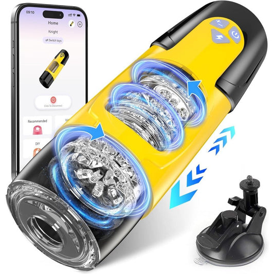 Loveangels App Controlled Thrusting And Rotating Masturbator With Stand - Loveangels