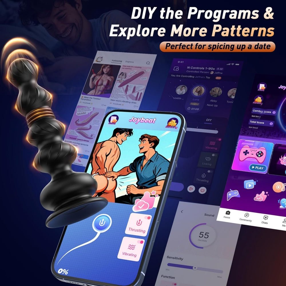 Loveangels Beadora Thrusting Anal Plug With App And Remote Control - Loveangels