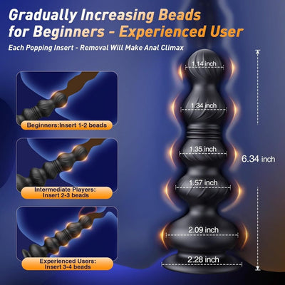 Loveangels Beadora Thrusting Anal Plug With App And Remote Control - Loveangels