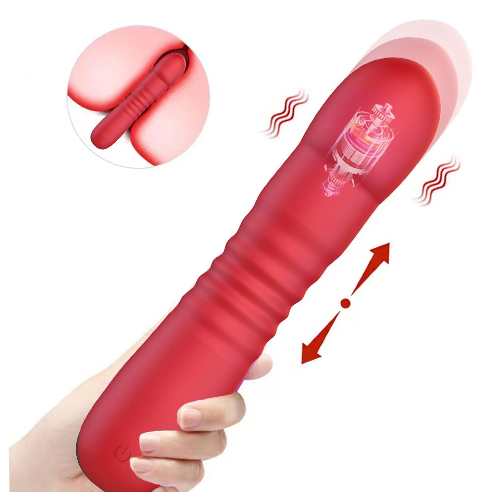 Loveangels Big Red Rechargeable Thrusting Vibrator - Loveangels