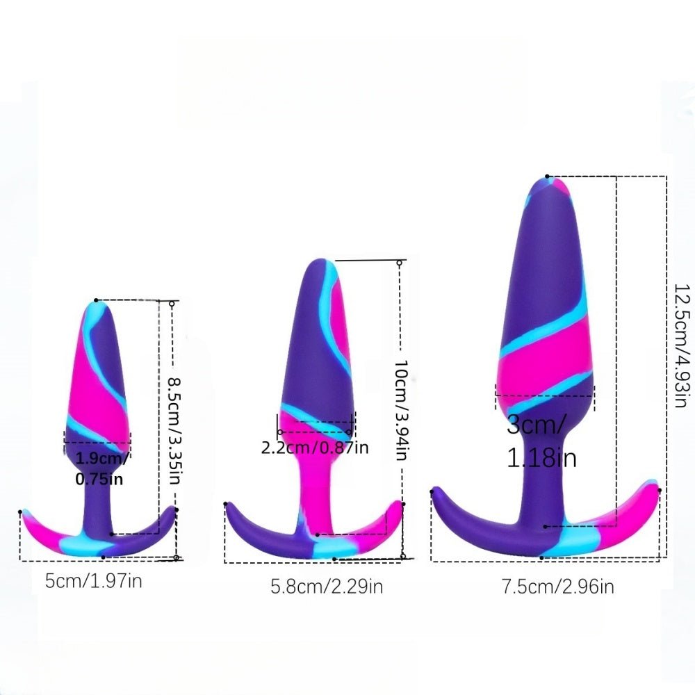 Loveangels Booty Spectrum Silicone Butt Plug Set - Loveangels