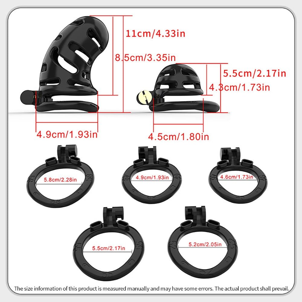 Loveangels Chastity Cage Set With 2 Cages And 5 Rings - Loveangels