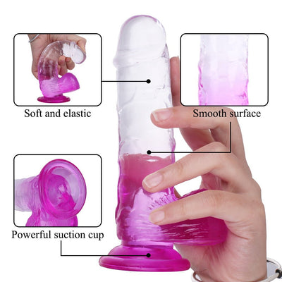 Loveangels Clear Core Bold Crystal 21cm Dildo - Loveangels