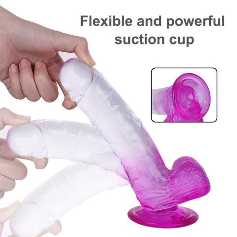 Loveangels Clear Core Bold Crystal 21cm Dildo - Loveangels