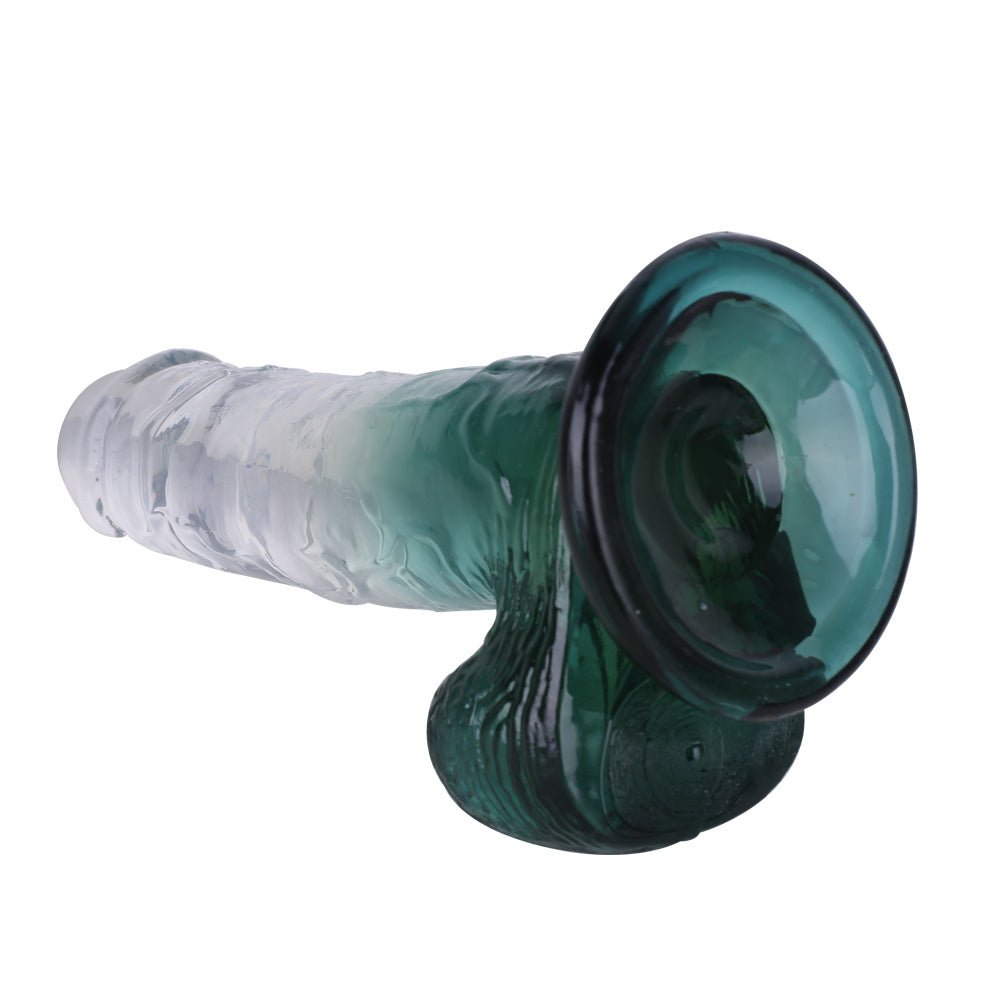 Loveangels Clear Core Fresh Crystal Green 21cm Dildo - Loveangels
