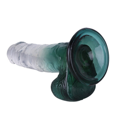 Loveangels Clear Core Fresh Crystal Green 21cm Dildo - Loveangels