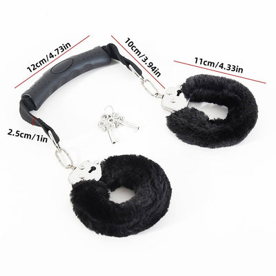 Loveangels Cuff Me Furry Cuffs With Handle - Loveangels