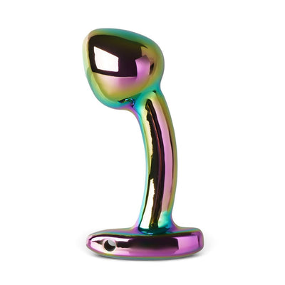 Loveangels Curved Electroplated Rainbow Butt Plug - Loveangels