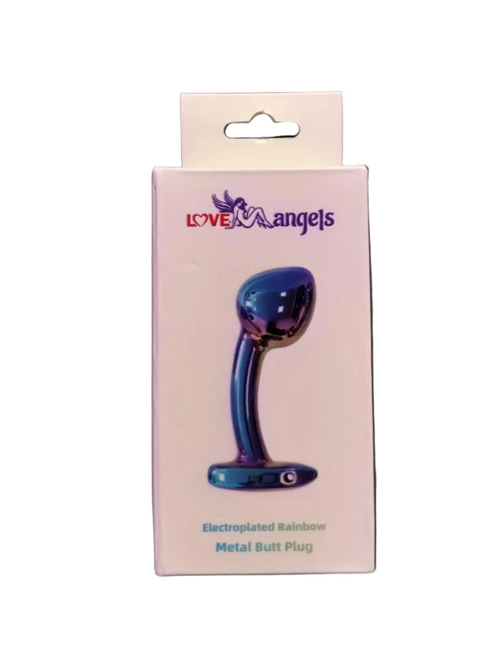 Loveangels Curved Electroplated Rainbow Butt Plug - Loveangels