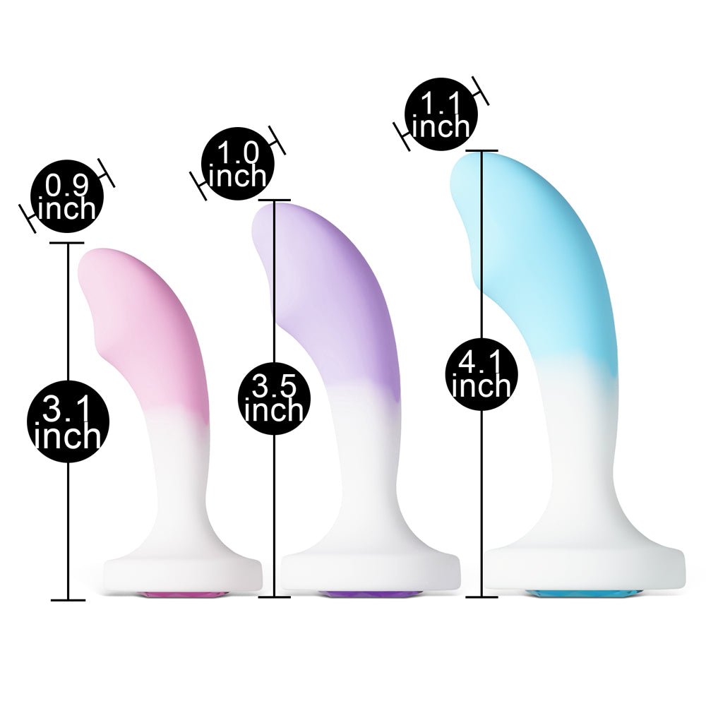 Loveangels Curved Silicone Multicolour Anal Training Set - Loveangels