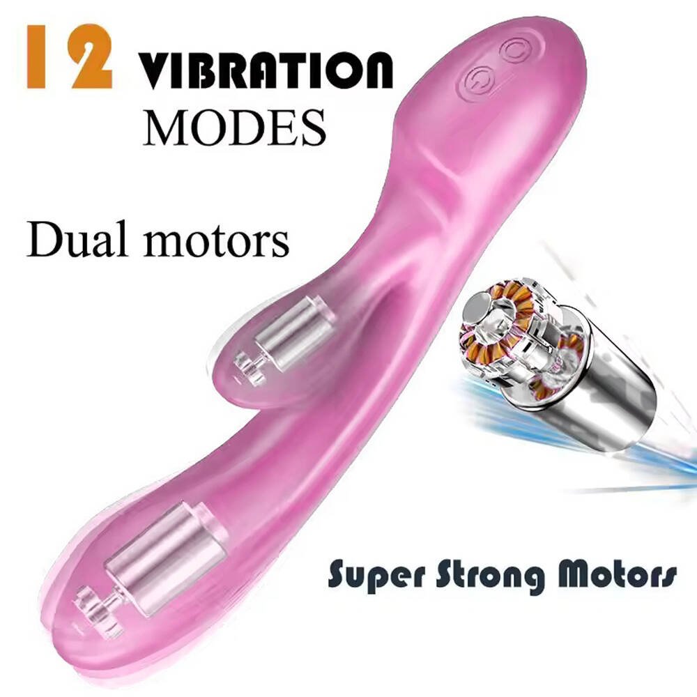 Loveangels Curvy Dual Stimulaton Pink Rabbit Vibrator - Loveangels