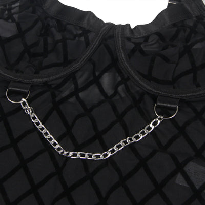 Loveangels Diamond Chain Teddy With Garter Belt - Loveangels