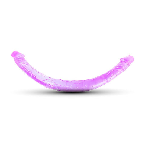 Loveangels Double Dones 17.5'' Clear Purple Double Ended Dildo - Loveangels