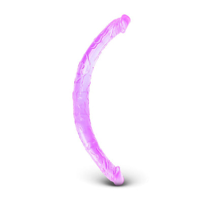 Loveangels Double Dones 17.5'' Clear Purple Double Ended Dildo - Loveangels