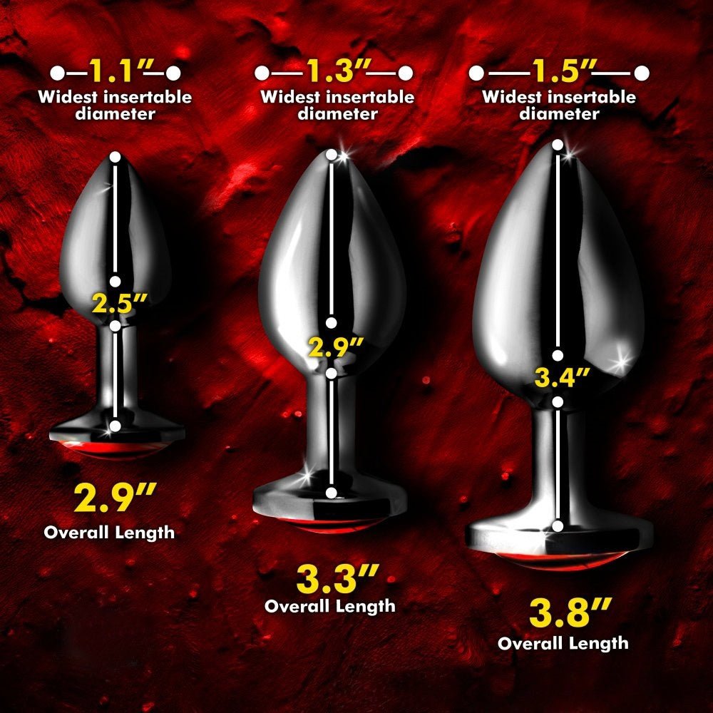Loveangels Dragon Eye Metal Anal Plug Set - Loveangels