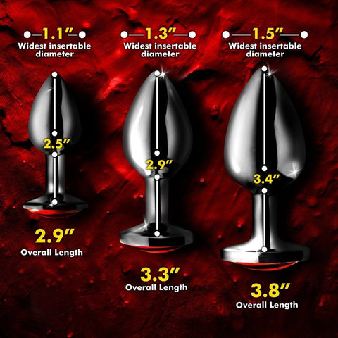 Loveangels Dragon Eye Metal Anal Plug Set - Loveangels