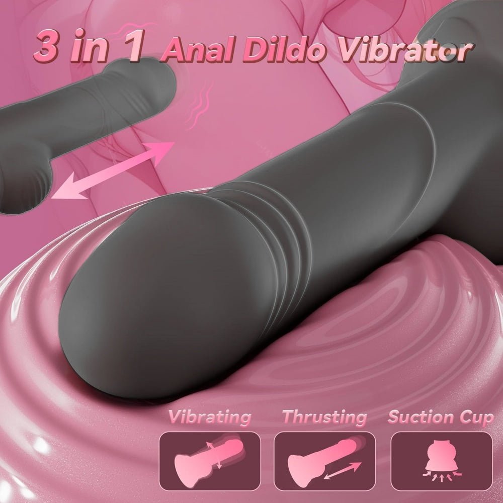 Loveangels Dual Drive 5.12" Remote Control Thrusting Vibrator - Loveangels