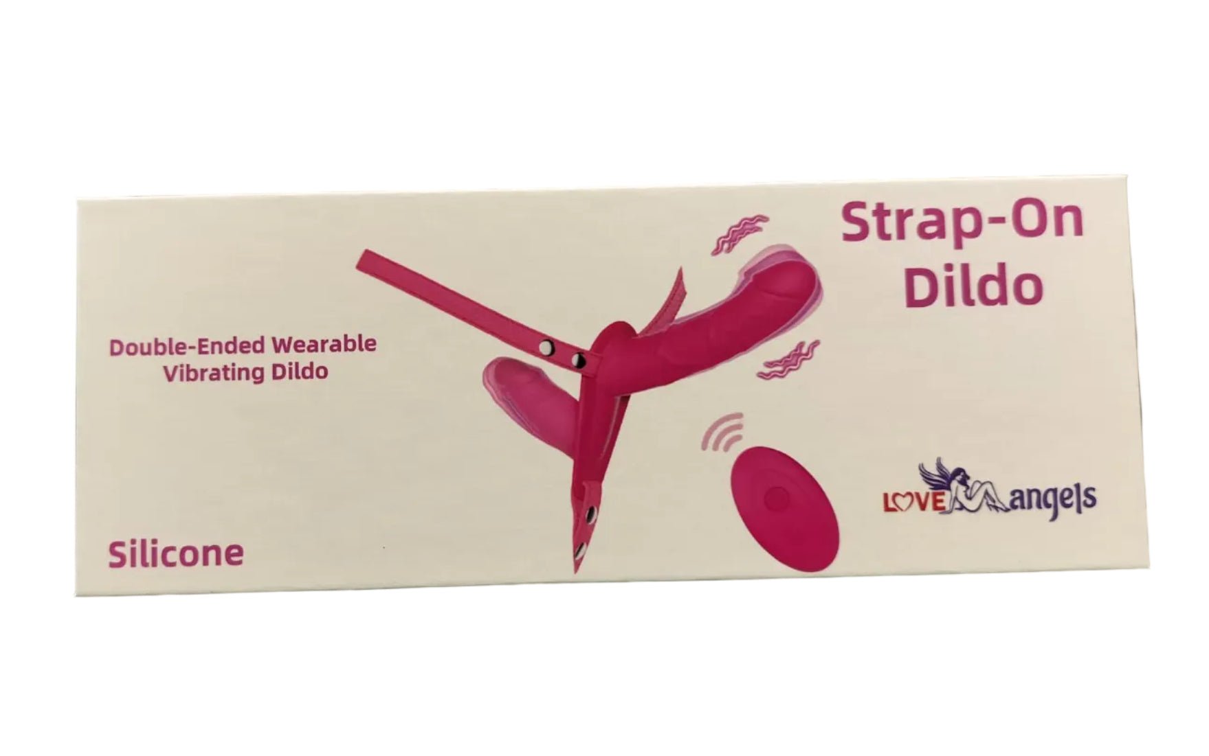 Loveangels Dual Ended Rechargeable Vibrating Solid Strap On With Remote - Loveangels