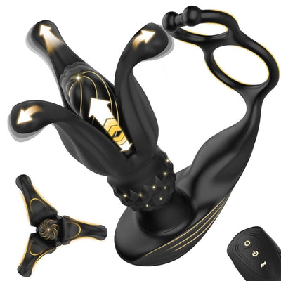 Loveangels Dual Expander Remote Control Anal Vibrator With Rings - Loveangels