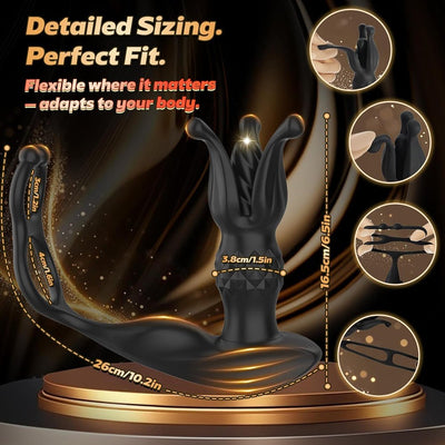 Loveangels Dual Expander Remote Control Anal Vibrator With Rings - Loveangels