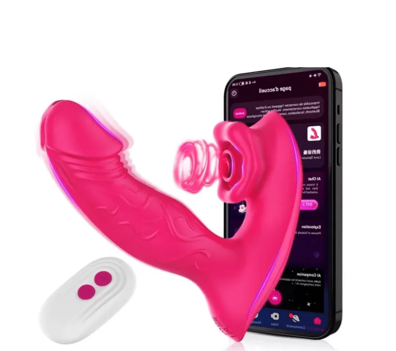 Loveangels Dual Suction Remote And App Control Wearable Suction Vibrator - Loveangels