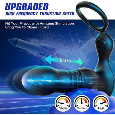 Loveangels Dual Wave Remote Control Thrusting Vibrator - Loveangels