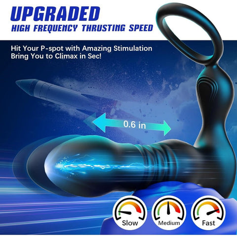 Loveangels Dual Wave Remote Control Thrusting Vibrator - Loveangels