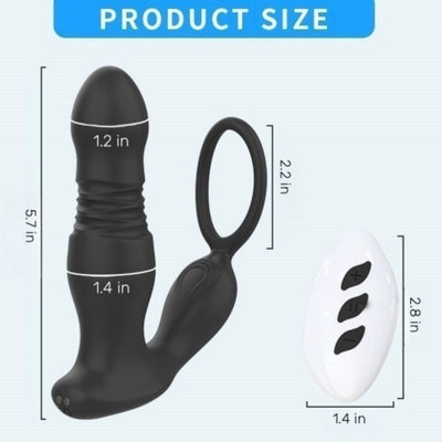 Loveangels Dual Wave Remote Control Thrusting Vibrator - Loveangels