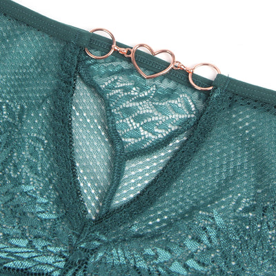 Loveangels Emerald Green Panties With Gold Heart Chain - Loveangels