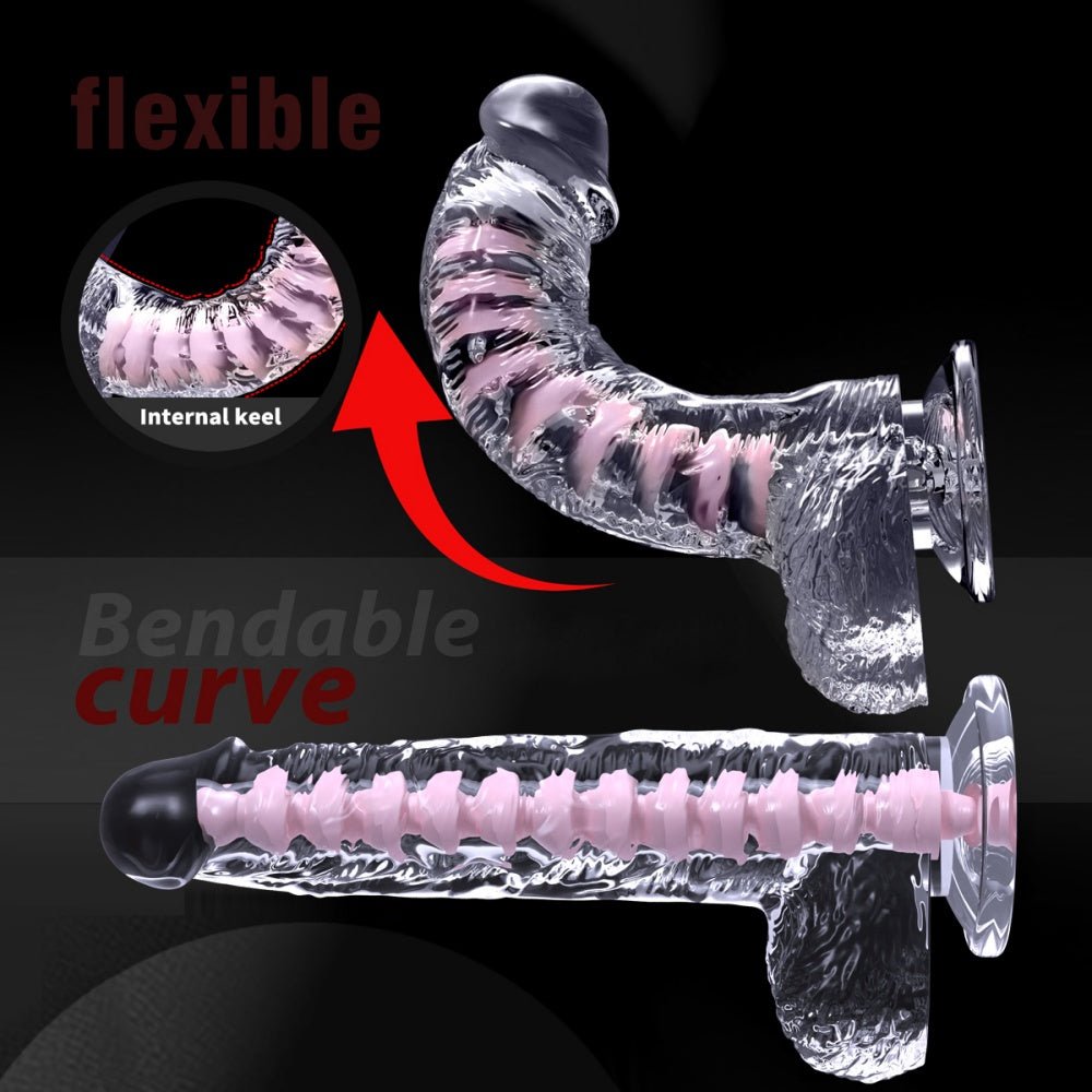 Loveangels Flexible And Shapeable Clear Dildo - Loveangels