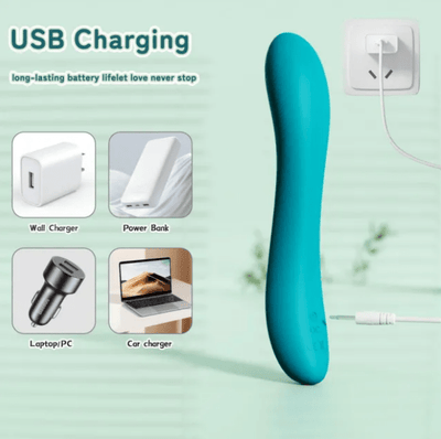 Loveangels Green Curve Vibe Slim G-Spot Vibrator - Loveangels