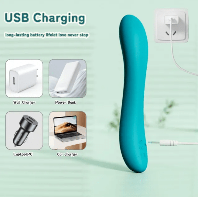 Loveangels Green Curve Vibe Slim G-Spot Vibrator - Loveangels