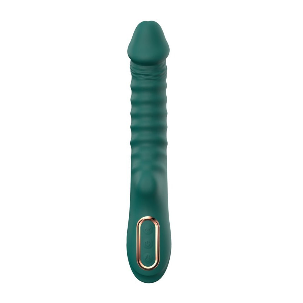 Loveangels Green Giant Vibrating And Heating Silicone Dildo Vibe - Loveangels