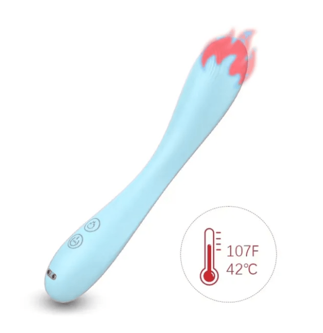 Loveangels Heat Curve Slim Heated Silicone Vibrator - Loveangels