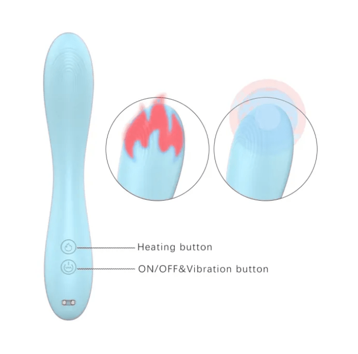 Loveangels Heat Curve Slim Heated Silicone Vibrator - Loveangels